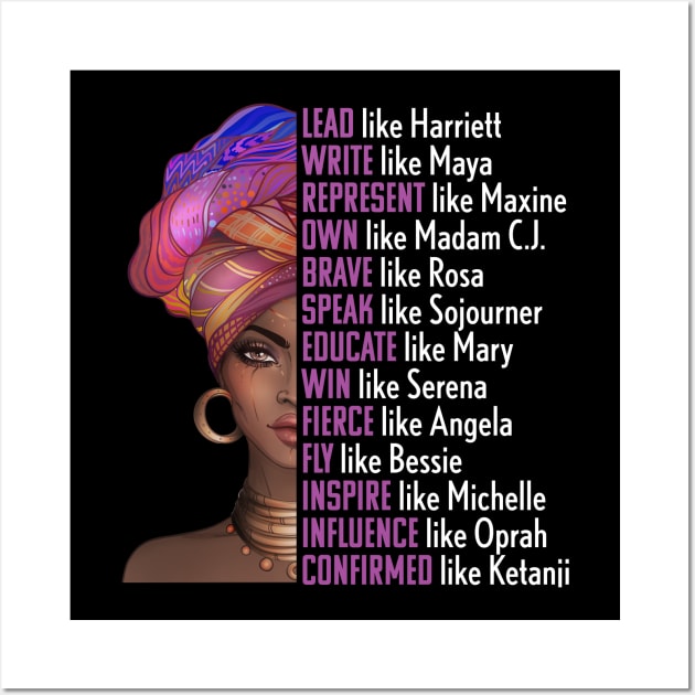 Women of Black History, Legends, Powerful Black Women, Black History Wall Art by UrbanLifeApparel